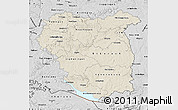 Shaded Relief Map of Tübingen, desaturated