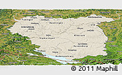 Shaded Relief Panoramic Map of Tübingen, satellite outside