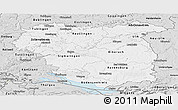 Silver Style Panoramic Map of Tübingen