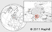 Blank Location Map of Ravensburg, highlighted country, highlighted parent region, within the entire country
