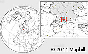 Blank Location Map of Ravensburg, highlighted country, highlighted parent region