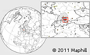 Blank Location Map of Ravensburg, highlighted parent region, highlighted grandparent region