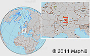 Gray Location Map of Ravensburg