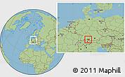 Savanna Style Location Map of Ravensburg, within the entire country