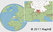 Savanna Style Location Map of Ravensburg, highlighted country, highlighted parent region