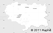 Silver Style Simple Map of Ravensburg, single color outside
