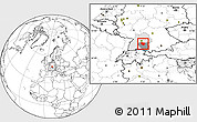 Blank Location Map of Reutlingen, highlighted parent region, highlighted grandparent region
