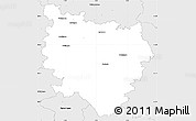 Silver Style Simple Map of Reutlingen