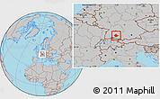 Gray Location Map of Sigmaringen