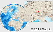 Shaded Relief Location Map of Sigmaringen
