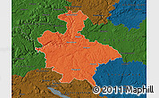 Political Map of Sigmaringen, darken