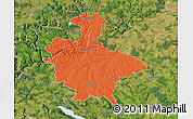 Political Map of Sigmaringen, satellite outside
