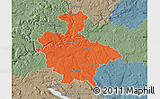 Political Map of Sigmaringen, semi-desaturated