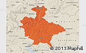 Political Map of Sigmaringen, shaded relief outside