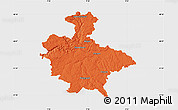 Political Map of Sigmaringen, single color outside
