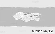 Gray Panoramic Map of Zollernalbkreis, single color outside
