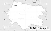 Silver Style Simple Map of Zollernalbkreis