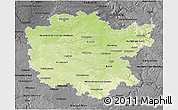 Physical 3D Map of Mittelfranken, darken, desaturated