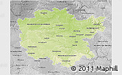 Physical 3D Map of Mittelfranken, desaturated