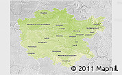 Physical 3D Map of Mittelfranken, lighten, desaturated