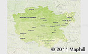 Physical 3D Map of Mittelfranken, lighten