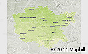 Physical 3D Map of Mittelfranken, lighten, semi-desaturated