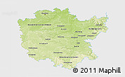 Physical 3D Map of Mittelfranken, single color outside