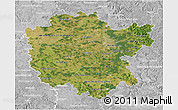Satellite 3D Map of Mittelfranken, lighten, desaturated