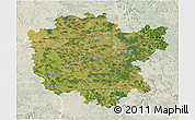 Satellite 3D Map of Mittelfranken, lighten