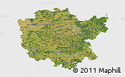 Satellite 3D Map of Mittelfranken, single color outside