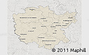Shaded Relief 3D Map of Mittelfranken, lighten, semi-desaturated