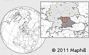 Blank Location Map of Erlangen, highlighted country, highlighted grandparent region