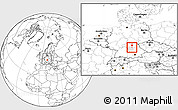 Blank Location Map of Erlangen, highlighted parent region, within the entire country