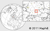 Blank Location Map of Erlangen, highlighted parent region