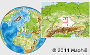 Physical Location Map of Erlangen, highlighted grandparent region