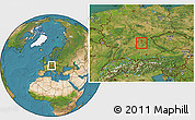 Satellite Location Map of Erlangen