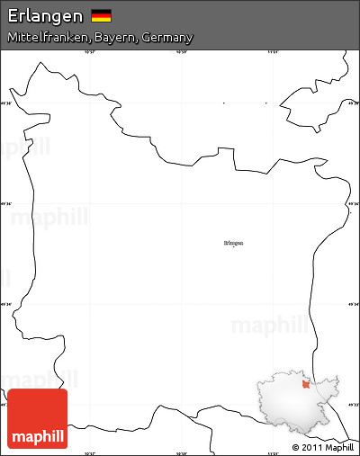 Blank Simple Map of Erlangen