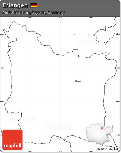 Blank Simple Map of Erlangen