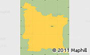 Savanna Style Simple Map of Erlangen, single color outside