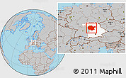 Gray Location Map of Mittelfranken, highlighted parent region