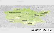 Physical Panoramic Map of Mittelfranken, lighten, desaturated