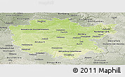 Physical Panoramic Map of Mittelfranken, semi-desaturated