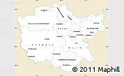 Classic Style Simple Map of Mittelfranken, single color outside