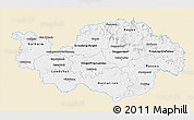 Classic Style 3D Map of Niederbayern, single color outside