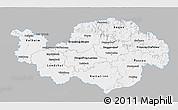Gray 3D Map of Niederbayern, single color outside