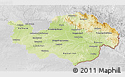 Physical 3D Map of Niederbayern, lighten, desaturated