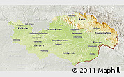 Physical 3D Map of Niederbayern, lighten, semi-desaturated