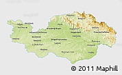 Physical 3D Map of Niederbayern, single color outside