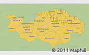Savanna Style 3D Map of Niederbayern, single color outside
