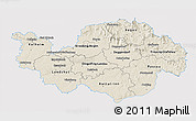 Shaded Relief 3D Map of Niederbayern, single color outside